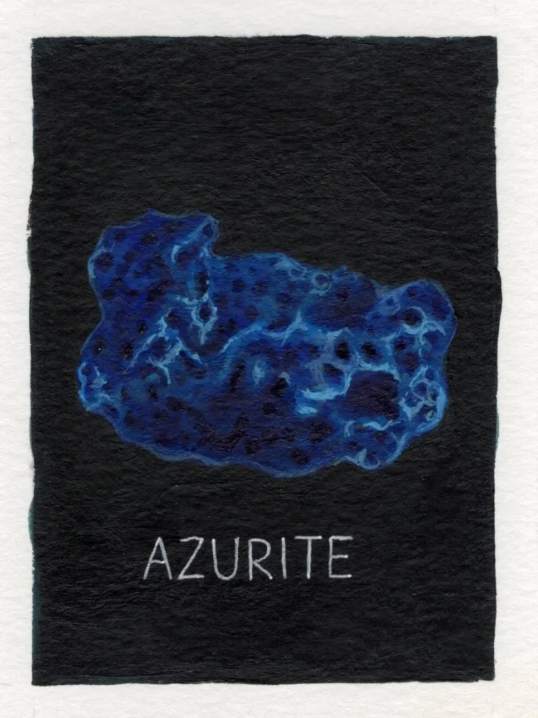 An original art print of Azurite