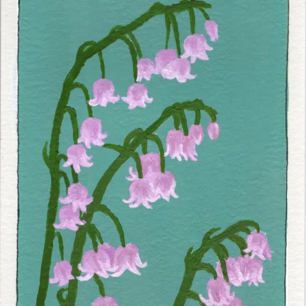 An art print of a Lily of the Valley