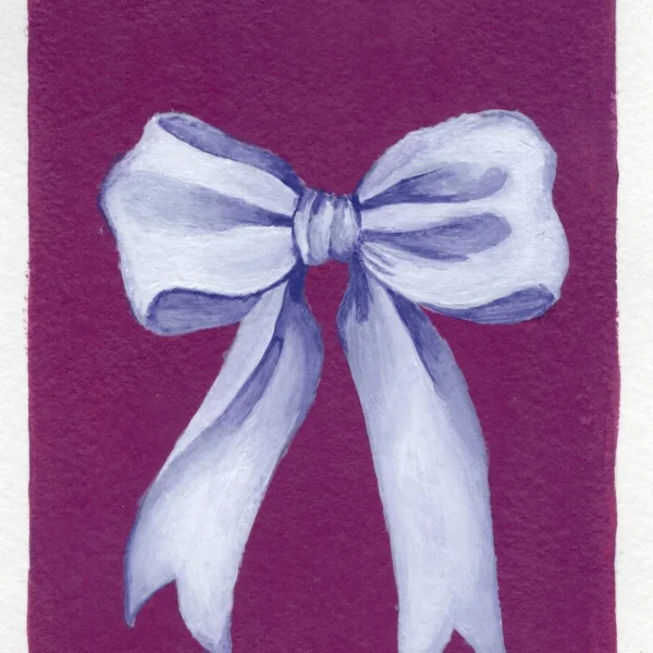 An art print of a bow