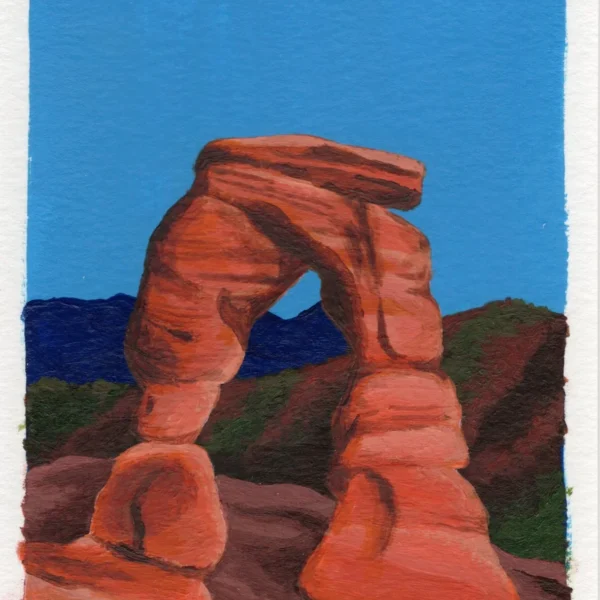 An art print of the Delicate Arch in Arches National Park