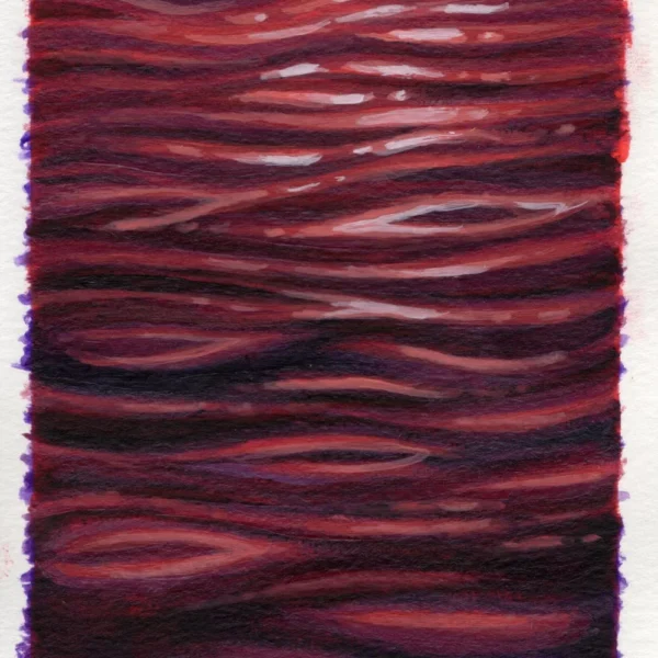 Ocean waves with a red hue