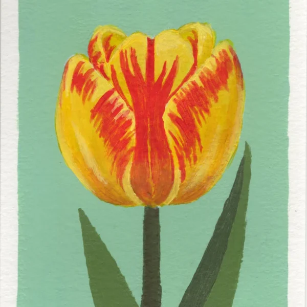 An art print of a tulip