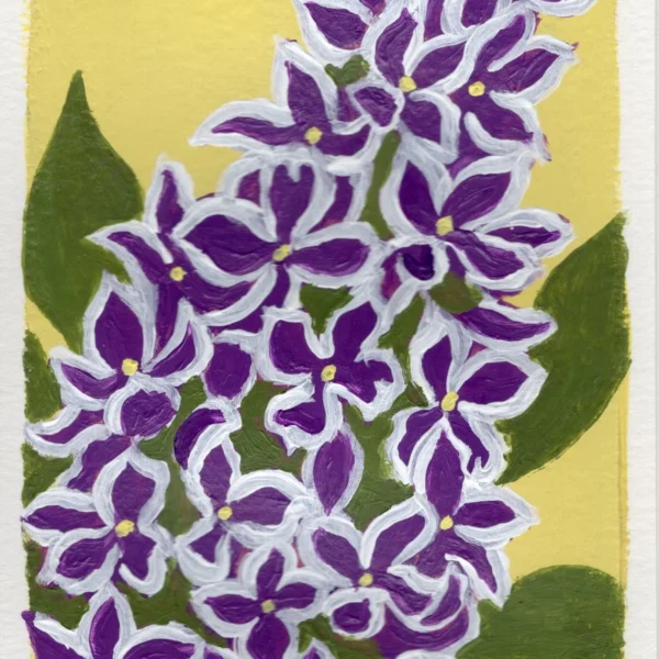 An art print of a Lilac flower
