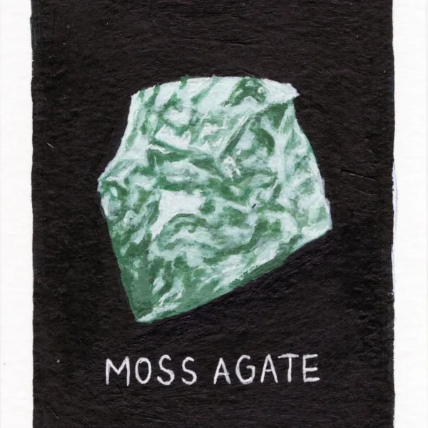 An art print of Moss Agate
