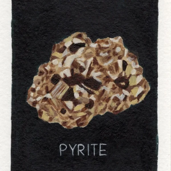 An art print of Pyrite