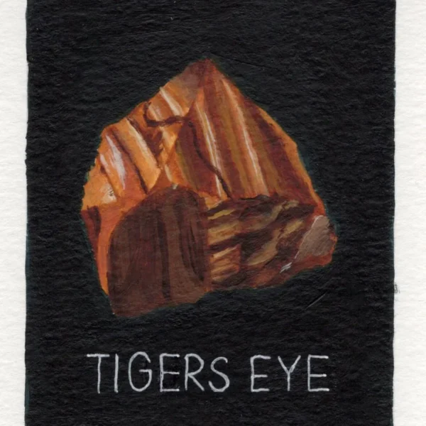An art print of a Tigers Eye gemstone
