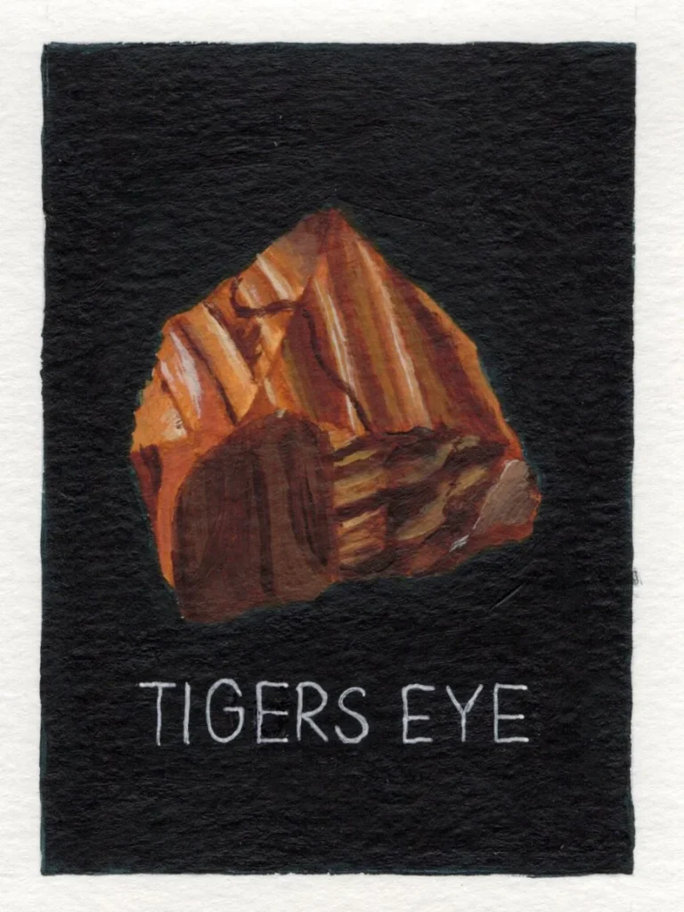 An original art print of a Tigers Eye gemstone