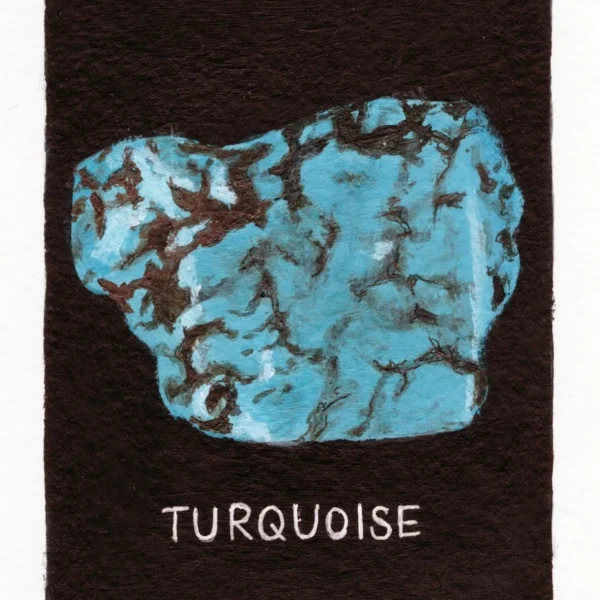 An art print of a Turquoise gemstone