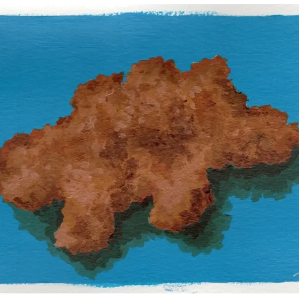 An original art print of a dino nugget