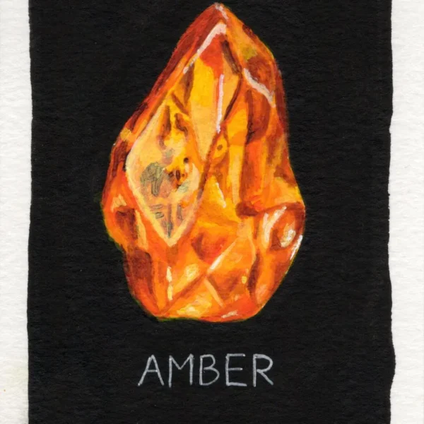 An original art print of an Amber gemstone