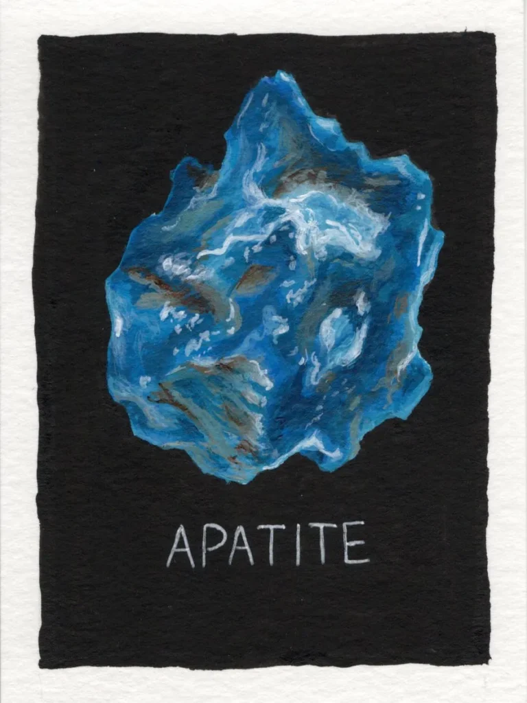 An original art print of Apatite