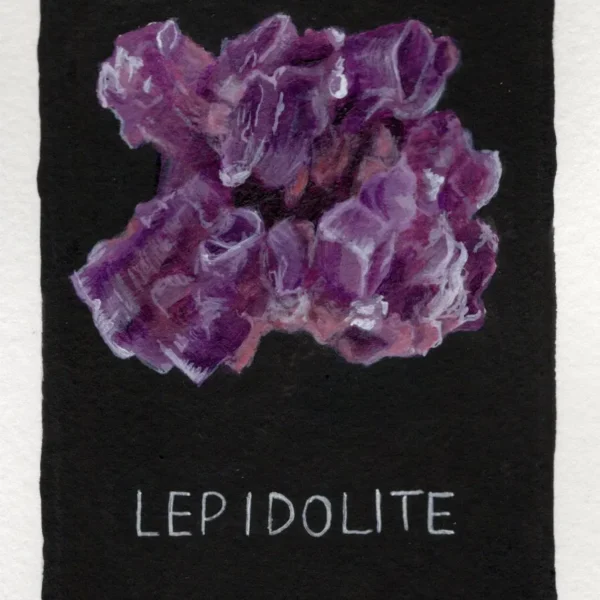 An original art print of Lepidolite