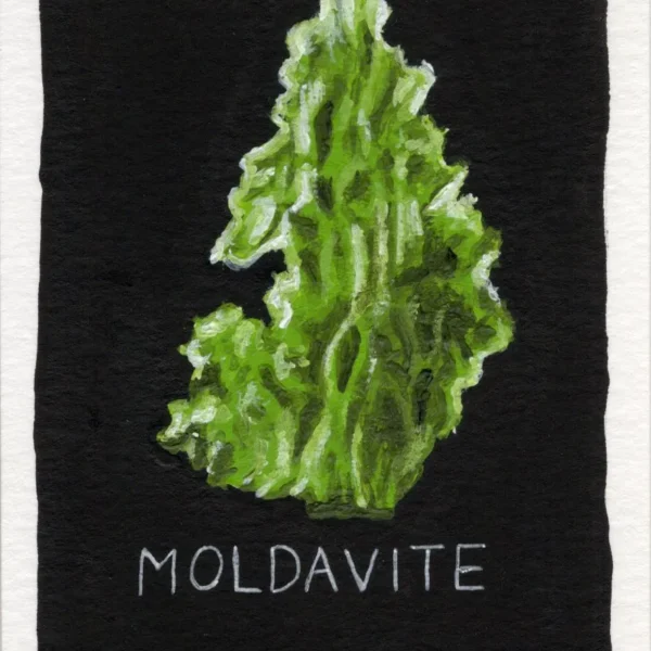 An original art print of Moldavite